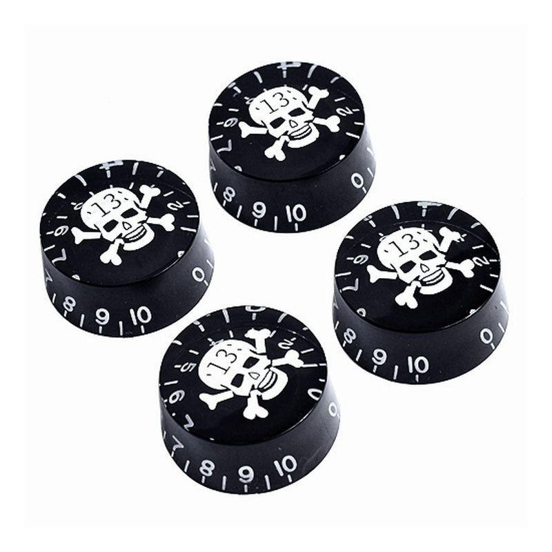 Lucid Black Skull Series Guitar Volume Knobs (6mm)