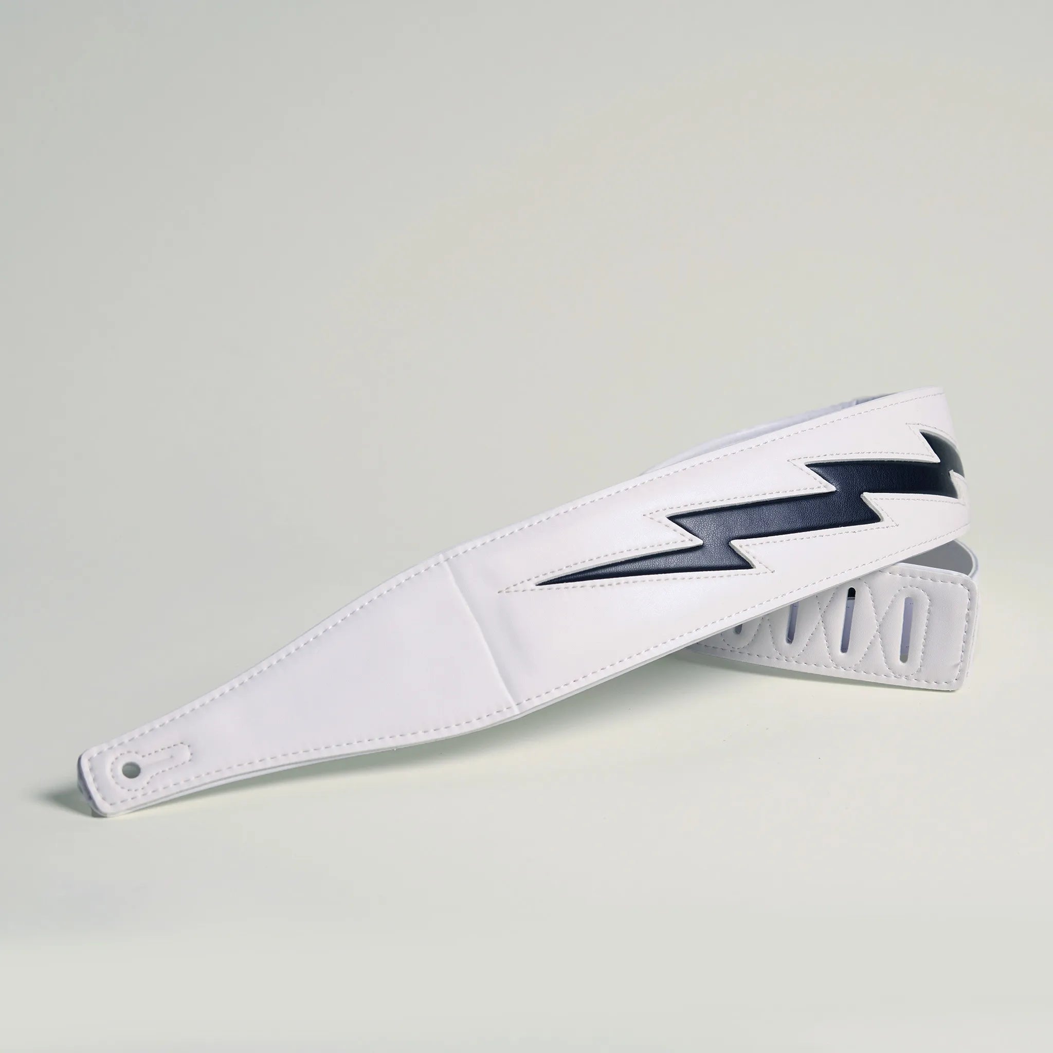 Guitar Strap – “Thunderstorm Lightning” (White) | Get Ready & Play