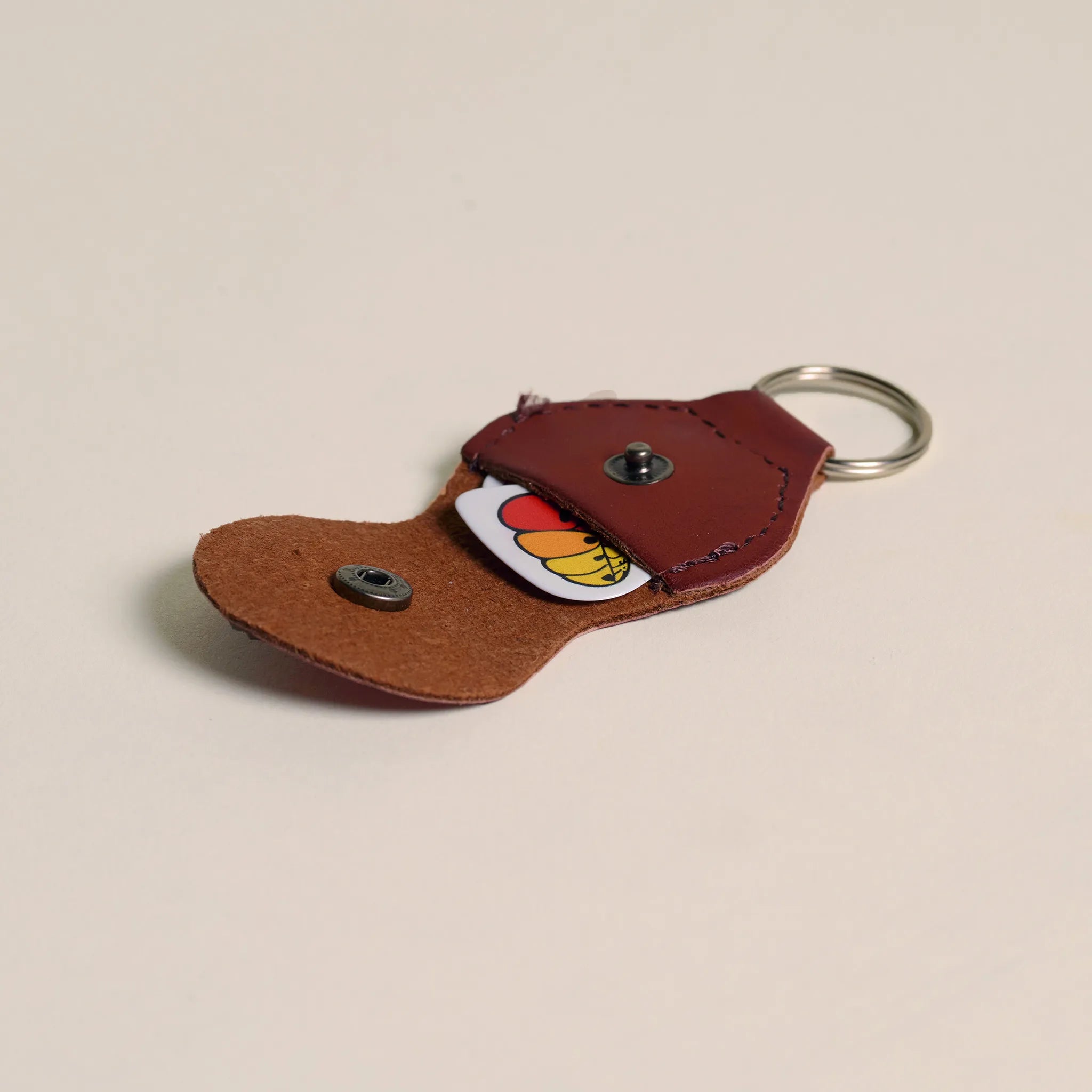 Keychain Pick Holder – Brown Leather Edition